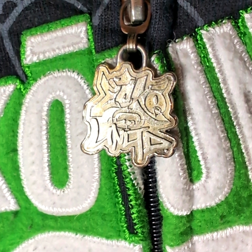 Y2K Ecko UnLimited Writing all Wrongs Men's Green/Black Hoodie Size L. - Picture 5 of 13